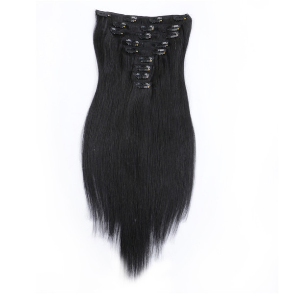 High density no damage clip in human hair extensions 120g XS067